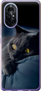 Чехол на Huawei Nova 8 Дымчатый кот 825u-2245 (Серый)