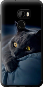 Чехол на HTC One X10 Дымчатый кот 825u-995 (Серый)