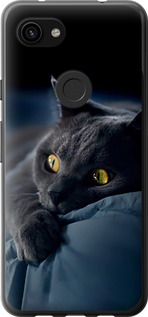 Чохол на Google Pixel 3a XL Димчастий кіт 825t-1713 (Сірий)