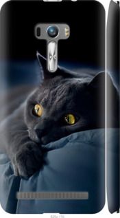 Чехол на Asus ZenFone Selfie ZD551KL Дымчатый кот 825m-116 (Серый)