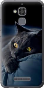Чехол на Asus Zenfone 3 Max ZC520TL Дымчатый кот 825u-442 (Серый)