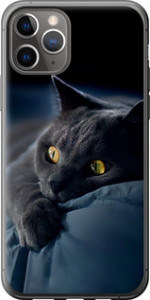 Чехол на iPhone 11 Pro Дымчатый кот 825t-1788 (Серый)