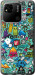 Чехол на Xiaomi Redmi 10A Стикер бомбинг 1 693t-2578 (Зеленый)