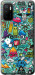 Чехол на Xiaomi Redmi Note 10 5G Стикер бомбинг 1 693u-2556 (Зеленый)