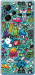 Чехол на Xiaomi Redmi Note 12 Pro+ 5G Стикер бомбинг 1 693u-3612 (Зеленый)