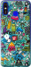 Чохол на Tecno Spark 4 Lite Стікер бомбінг 1 693u-2425 (Зелений)