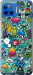 Чехол на Motorola Moto G Plus Стикер бомбинг 1 693u-2202 (Зеленый)