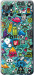 Чехол на Infinix Note 8 Стикер бомбинг 1 693u-2710 (Зеленый)