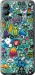 Чехол на Infinix Hot 12i Стикер бомбинг 1 693u-2863 (Зеленый)