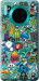 Чехол на Huawei Mate 30 Стикер бомбинг 1 693u-1773 (Зеленый)