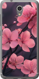 Чехол на ZTE A510 Пурпурная сакура 6075u-432 (Фиолетовый)
