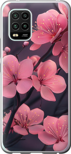 Чехол на Xiaomi Mi 10 Lite Пурпурная сакура 6075t-1924 (Фиолетовый)