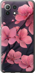 Чохол на Xiaomi Mi 11 Lite Пурпурна сакура 6075u-2281 (Фіолетовий)