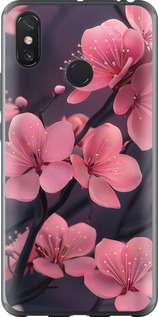 Чехол на Xiaomi Mi Max 3 Пурпурная сакура 6075t-1534 (Фиолетовый)