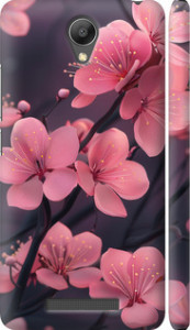 Чехол на Xiaomi Redmi Note 2 Пурпурная сакура 6075m-96 (Фиолетовый) для Xiaomi Redmi Note 2