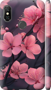 Чехол на Xiaomi Redmi Note 6 Pro Пурпурная сакура 6075m-1551 (Фиолетовый)