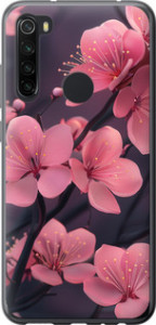 Чехол на Xiaomi Redmi Note 8 Пурпурная сакура 6075t-1787 (Фиолетовый)