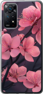 Чехол на Xiaomi Redmi Note 11 Пурпурная сакура 6075u-2516 (Фиолетовый) для Xiaomi Redmi Note 11 (Global)