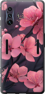 Чехол на Xiaomi Poco F4 GT Пурпурная сакура 6075u-2958 (Фиолетовый)