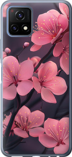 Чехол на Vivo Y52S Пурпурная сакура 6075u-2242 (Фиолетовый)