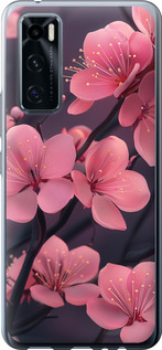 Чехол на Vivo V20 SE Пурпурная сакура 6075u-2128 (Фиолетовый)