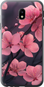 Чехол на Samsung Galaxy J3 (2017) Пурпурная сакура 6075u-650 (Фиолетовый)