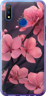 Чехол на Realme 3 Pro Пурпурная сакура 6075u-1863 (Фиолетовый)