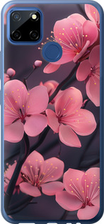 Чехол на Realme 7i Пурпурна сакура 6075t-2486 (Фіолетовий)