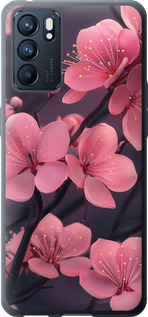 Чехол на Oppo Reno6 5G Пурпурная сакура 6075u-2651 (Фиолетовый)