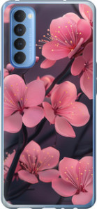 Чехол на Oppo Reno 4 Pro Пурпурная сакура 6075u-2024 (Фиолетовый)
