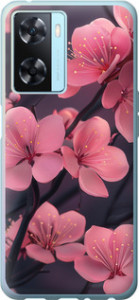 Чехол на Oppo A57s Пурпурна сакура 6075u-2931 (Фіолетовий)