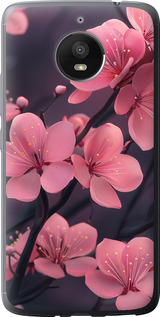 Чехол на Motorola Moto E4 Plus Пурпурная сакура 6075u-1000 (Фиолетовый)