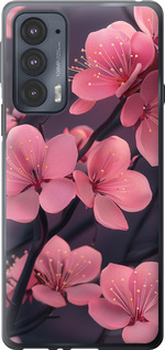 Чехол на Motorola Edge 20 Пурпурная сакура 6075u-2497 (Фиолетовый)