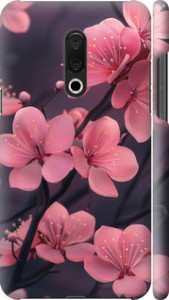 Чехол на Meizu 15 Plus Пурпурна сакура 6075m-1473 (Фіолетовий)
