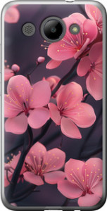 Чехол на Huawei Y3 2017 Пурпурная сакура 6075t-991 (Фиолетовый) для Huawei Y3 (2017)