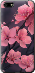 Чохол на Huawei Y5 2018 Пурпурна сакура 6075u-1500 (Фіолетовий)
