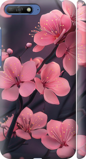 Чехол на Huawei Y6 2018 Пурпурная сакура 6075m-1637 (Фиолетовый)