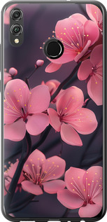 Чехол на Huawei Honor 8X Пурпурная сакура 6075t-1596 (Фиолетовый)