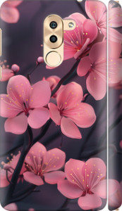 Чехол на Huawei Honor 6X Пурпурная сакура 6075m-460 (Фиолетовый) для Huawei Honor 6X