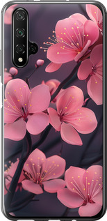 Чехол на Huawei Honor 20 Пурпурная сакура 6075u-1697 (Фиолетовый)