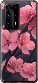 Чехол на Huawei P40 Pro Plus Пурпурна сакура 6075u-1917 (Фіолетовий)