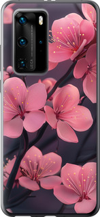 Чехол на Huawei P40 Pro Пурпурна сакура 6075t-1839 (Фіолетовий)