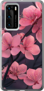 Чехол на Huawei P40 Пурпурная сакура 6075u-1840 (Фиолетовый)