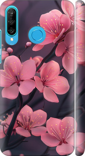 Чехол на Huawei P30 Lite Пурпурная сакура 6075m-1651 (Фиолетовый)