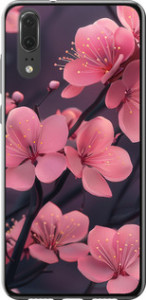 Чехол на Huawei P20 Пурпурная сакура 6075u-1396 (Фиолетовый)