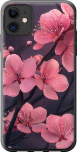 Чехол на iPhone 11 Пурпурна сакура 6075u-1722 (Фіолетовий)