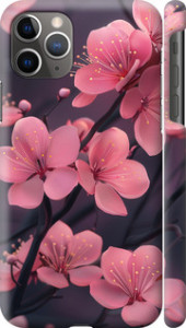 Чохол на iPhone 11 Pro Max Пурпурна сакура 6075c-1723 (Фіолетовий)