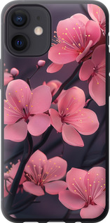 Чехол на iPhone 12 Mini Пурпурна сакура 6075t-2071 (Фіолетовий)