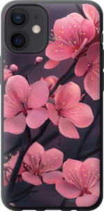 Чохол на iPhone 12 Mini Пурпурна сакура 6075u-2071 (Фіолетовий)