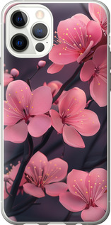 Чохол на iPhone 12 Pro Пурпурна сакура 6075t-2052 (Фіолетовий)